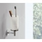 Duravit Starck T - Verre pour brosse à dents et dentifrice avec support, noir mat/verre dépoli 0099314600