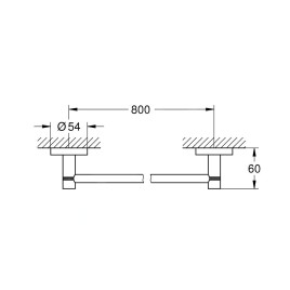 Grohe QuickFix Start - Porte-serviettes, longueur 80 cm, supersteel 41187DC0
