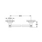 Grohe QuickFix Start - Porte-serviettes, longueur 80 cm, supersteel 41187DC0