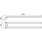 Ravak 10° - Porte-serviettes pivotant, 450 mm, chrome X07P328