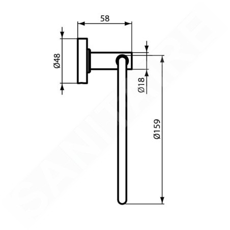 Ideal Standard IOM - Porte-serviettes, noir A9130XG