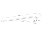 Sapho Éclairage - Luminaire LED Esther, 500x14x107 mm, 8 W, noir E27586CI Sapho Éclairage - Luminaire LED Esther, 500x14x107 mm, 8 W, noir E27586CI