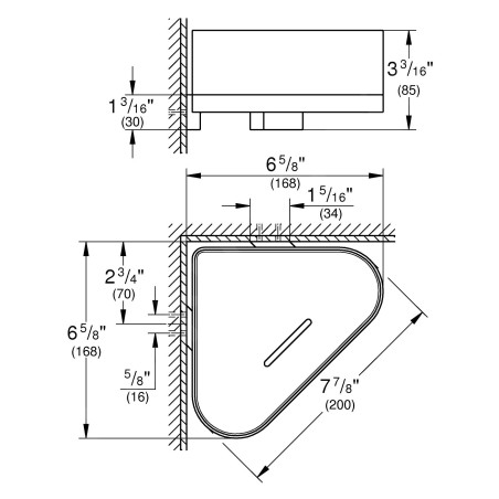 Grohe Selection - Tablette de douche, avec support, d'angle, Warm Sunset 41038DA0