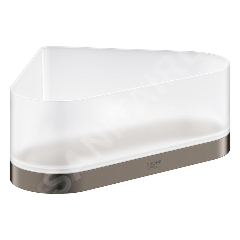 Grohe Selection - Tablette de douche, avec support, d'angle, Hard Graphite brossé 41038AL0