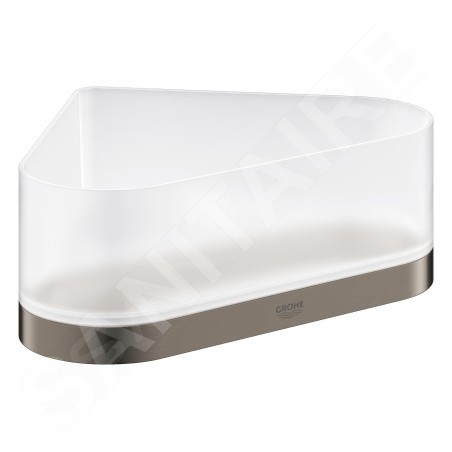 Grohe Selection - Tablette de douche, avec support, d'angle, Hard Graphite brossé 41038AL0