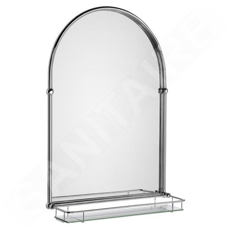 Sapho Miroirs - Miroir Tiga 480x670 mm, avec tablette, chromé HZ202