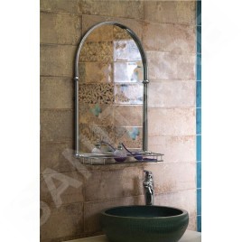 Sapho Miroirs - Miroir Tiga 480x670 mm, avec tablette, chromé HZ202