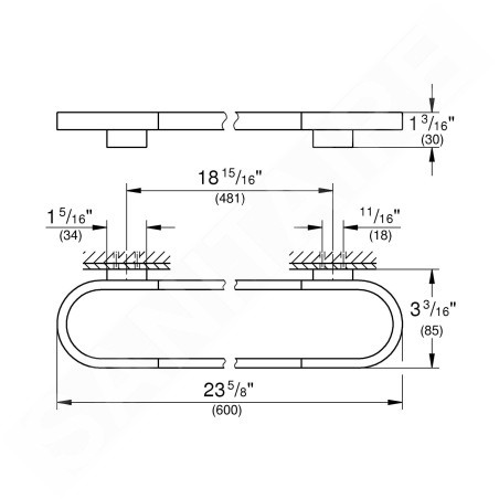 Grohe Selection - Porte-serviettes, Cool Sunrise brossé 41056GN0