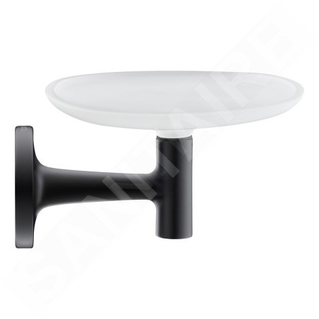 Duravit Starck T - Porte-savon avec support, noir/verre dépoli 0099334600