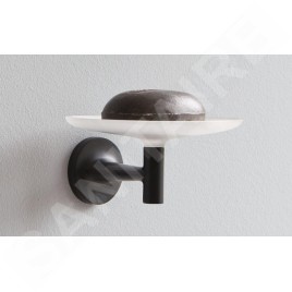Duravit Starck T - Porte-savon avec support, noir/verre dépoli 0099334600