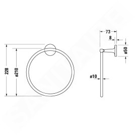 Duravit Starck T - Porte-serviettes, noir mat 0099474600