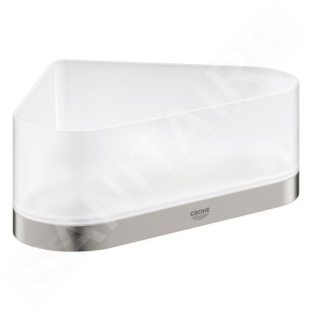Grohe Selection - Tablette de douche, avec support, d'angle, verre/supersteel 41038DC0