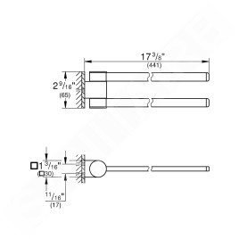 Grohe Selection - Porte-serviettes double, rotatif, Warm Sunset 41063DA0