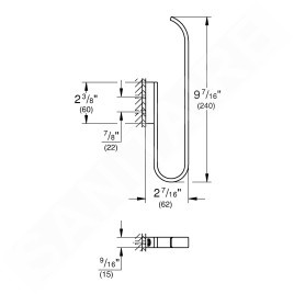 Grohe Selection - Porte-rouleaux de rechange, Hard Graphite brossé 41067AL0