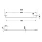 Duravit Karree - Porte-serviettes, longueur 800 mm, chrome 0099601000