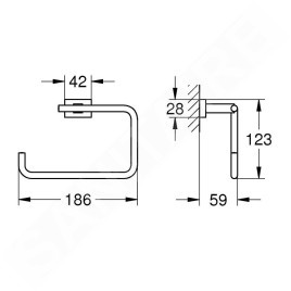 Grohe Essentials Cube - Porte-serviettes, Hard Graphite brossé 40510AL1