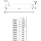 Ideal Standard Contour 21 - Barre d’appui, 600 mm, acier inox S6454MY