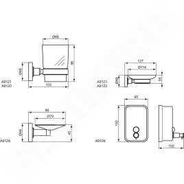 Ideal Standard IOM - Porte-savon, verre satiné, chrome A9122AA