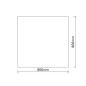 Aqualine Accessoires - Miroir 800x800 mm, sans poignée 22498 Aqualine Accessoires - Miroir 800x800 mm, sans poignée 22498