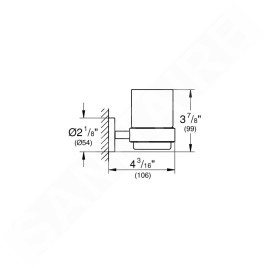 Grohe Essentials - Porte-verre, supersteel 40447DC1