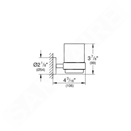 Grohe Essentials - Porte-verre, supersteel 40447DC1