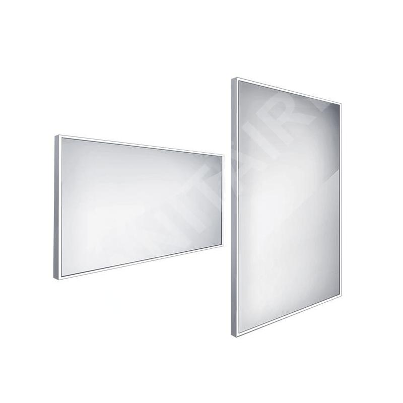 Nimco Miroirs - Miroir dans un cadre avec éclairage LED, 1400x700 mm, aluminium ZP 13008 Nimco Miroirs - Miroir dans un cadre avec éclairage LED, 1400x700 mm, aluminium ZP 13008