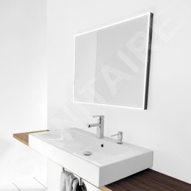 Nimco Miroirs - Miroir dans un cadre avec éclairage LED, 1400x700 mm, aluminium ZP 13008