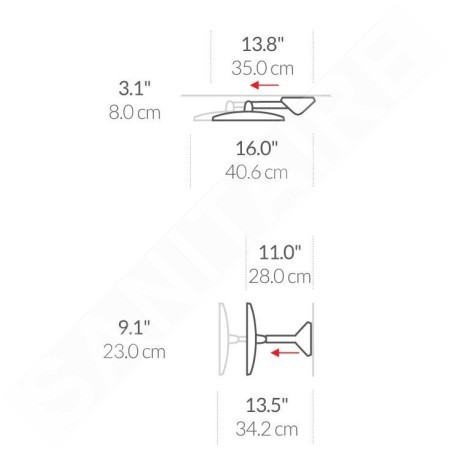 Simplehuman Miroirs cosmétiques - Miroir de maquillage avec éclairage LED, inox mat ST3003