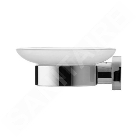 Duravit D-Code - Porte-savon avec support, gauche, verre mat/chrome 0099171000