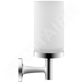 Duravit Starck T - Verre pour brosse à dents et dentifrice avec support, chrome/verre dépoli 0099311000