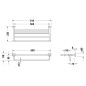 Duravit Starck T - Porte-serviettes, longueur 600 mm, chrome 0099441000