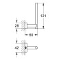 Grohe Essentials Cube - Porte-rouleaux de rechange, supersteel 40623DC1