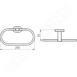 Ravak Chrome - Porte-serviettes ovale, chrome X07P190