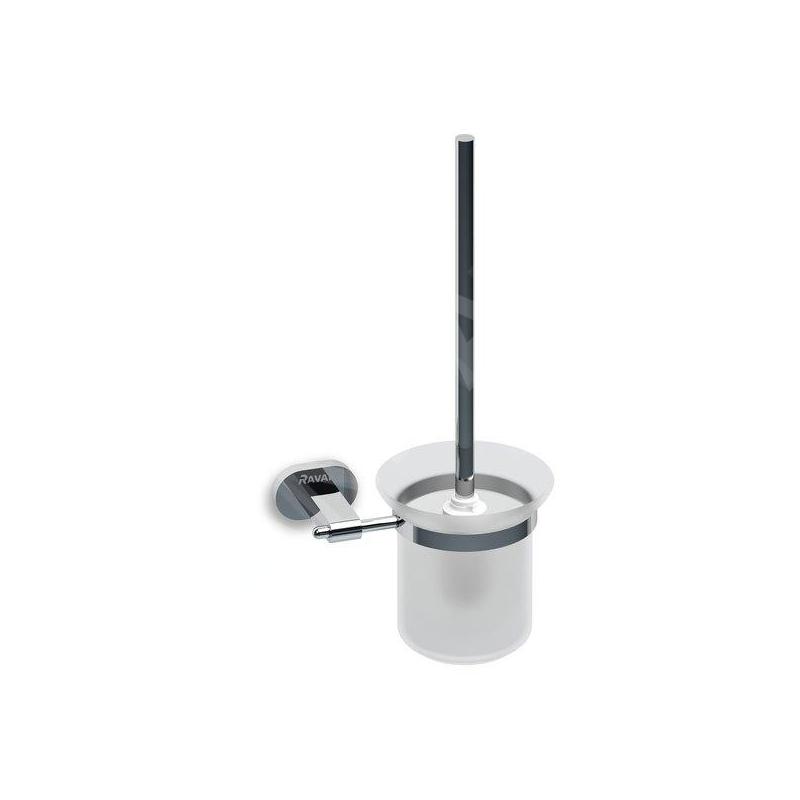 Ravak Chrome - Support avec brosse WC, chrome / verre X07P196
