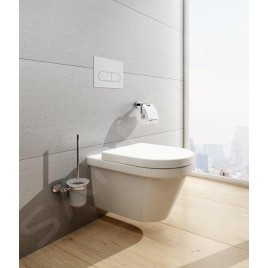 Ravak Chrome - Support avec brosse WC, chrome / verre X07P196