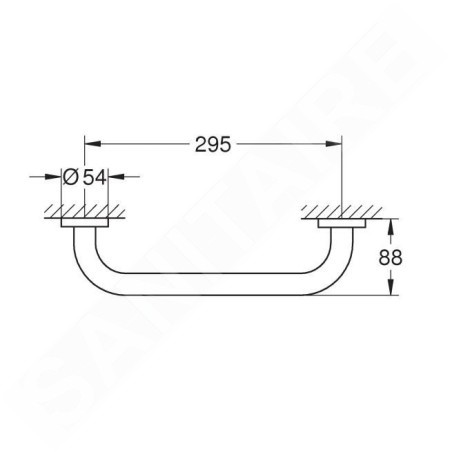 Grohe Essentials - Poignée de bain, graphite foncé brossé 40421AL1
