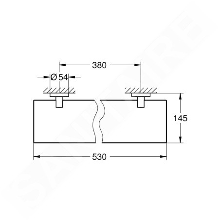 Grohe Essentials - Tablette en verre, supersteel 40799DC1