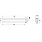 Duravit D-Code - Porte-serviettes, pivotant, longueur 450 mm, chrome 0099221000