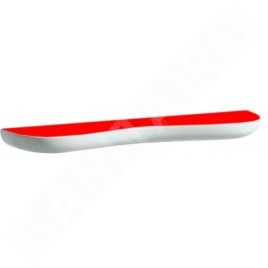 Laufen Florakids - Tablette en céramique, 550 mm, blanc/rouge H8770310620001