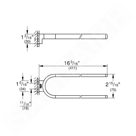 Grohe Selection - Porte-serviettes double, Warm Sunset 41059DA0