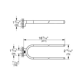 Grohe Selection - Porte-serviettes double, Cool Sunrise brossé 41059GN0
