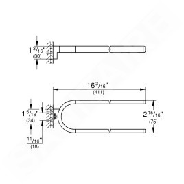 Grohe Selection - Porte-serviettes double, Cool Sunrise 41059GL0