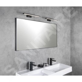 Sapho Miroirs - Miroir Arowana dans un cadre, 1200x600 mm, noir mat AWB1260
