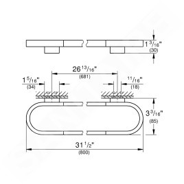 Grohe Selection - Porte-serviettes, Hard Graphite 41058A00