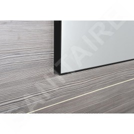 Sapho Miroirs - Miroir Arowana dans un cadre, 1200x600 mm, noir mat AWB1260