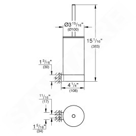 Grohe Selection - Brosse de toilette avec support mural, verre/nickel brossé 41076EN0