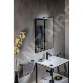 Sapho Miroirs - Miroir Arowana dans un cadre, 600x800 mm, noir mat AWB6080