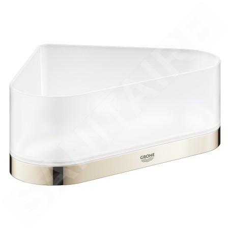 Grohe Selection - Tablette de douche, avec support, d'angle, verre/nickel poli 41038BE0