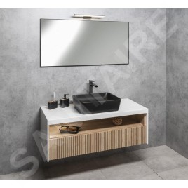 Sapho Miroirs - Miroir Arowana dans un cadre, 500x800 mm, noir mat AWB5080