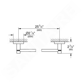 Grohe Essentials - Porte-serviettes, nickel brossé 40366EN1